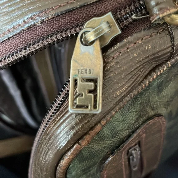 Green and Brown Men's Bag Fendi Vintage - Picture 15 of 15
